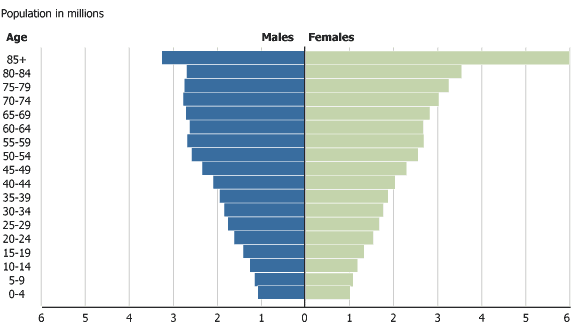 Japan population pyramid, 2055