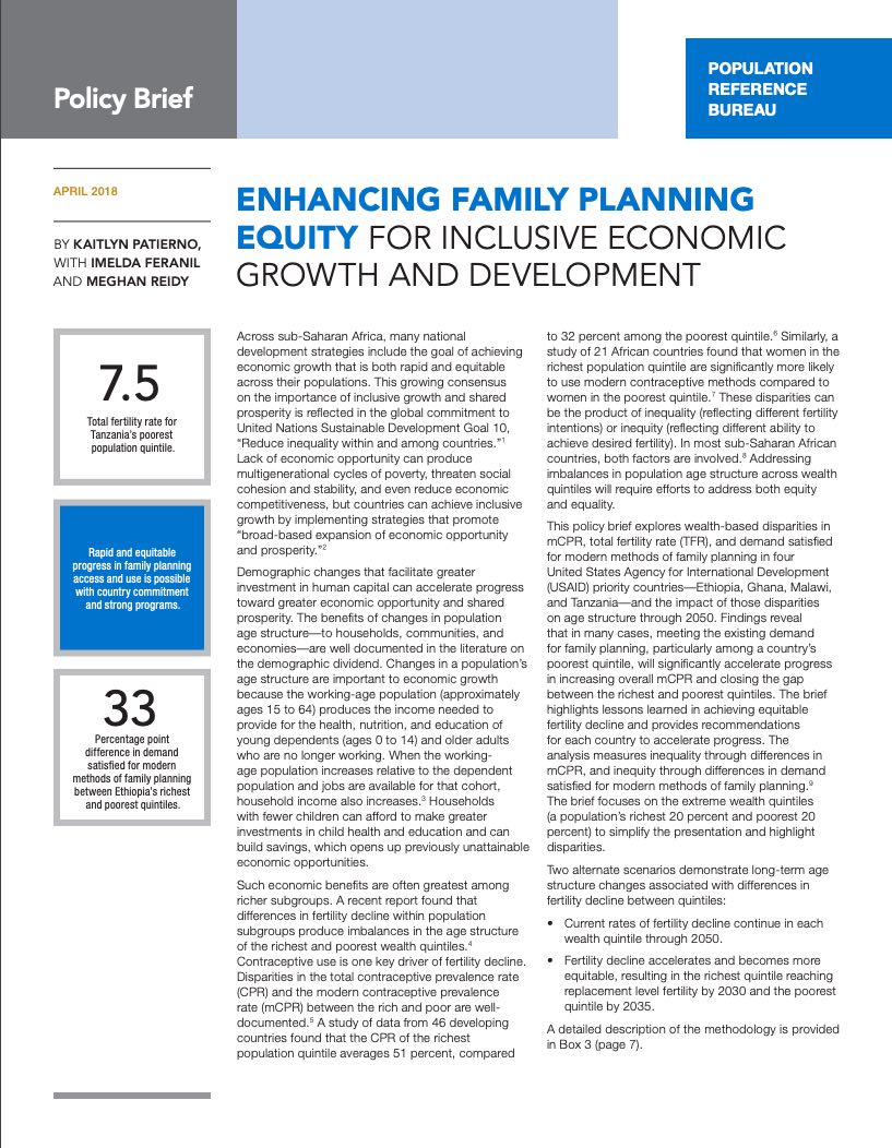 cover image of text of pdf Enhancing Family Planning Equity for Inclusive Economic Growth and Development