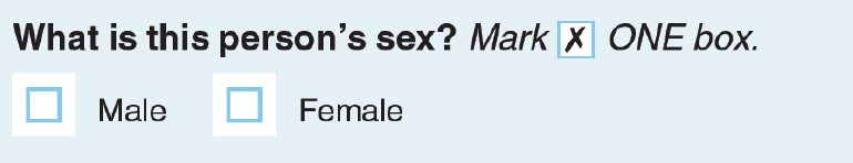 Census question: What is this person's sex?