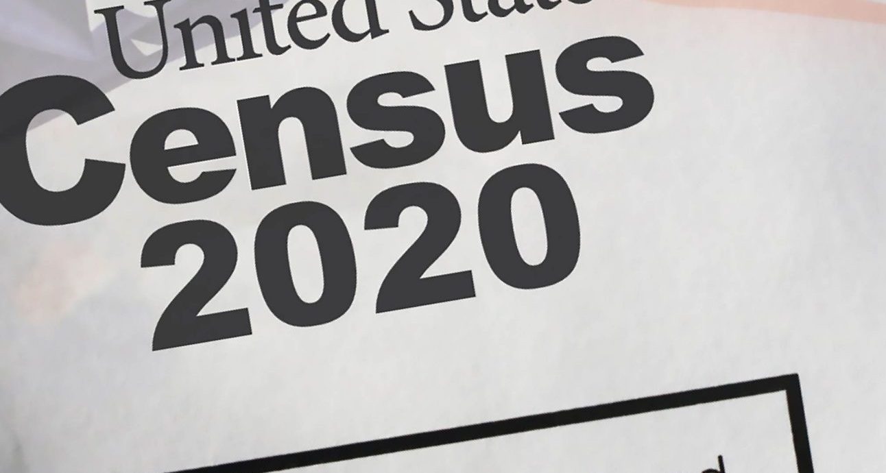 Shows top of U.S. Census form
