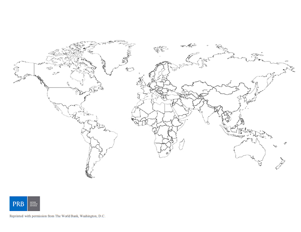 PDF cover image - blank world map