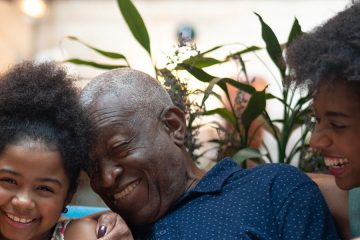 Multi-Generation African hispanic family at home