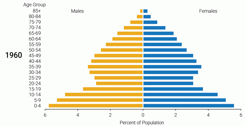 The U.S. Population Is Growing Older, and the Gender Gap in Life