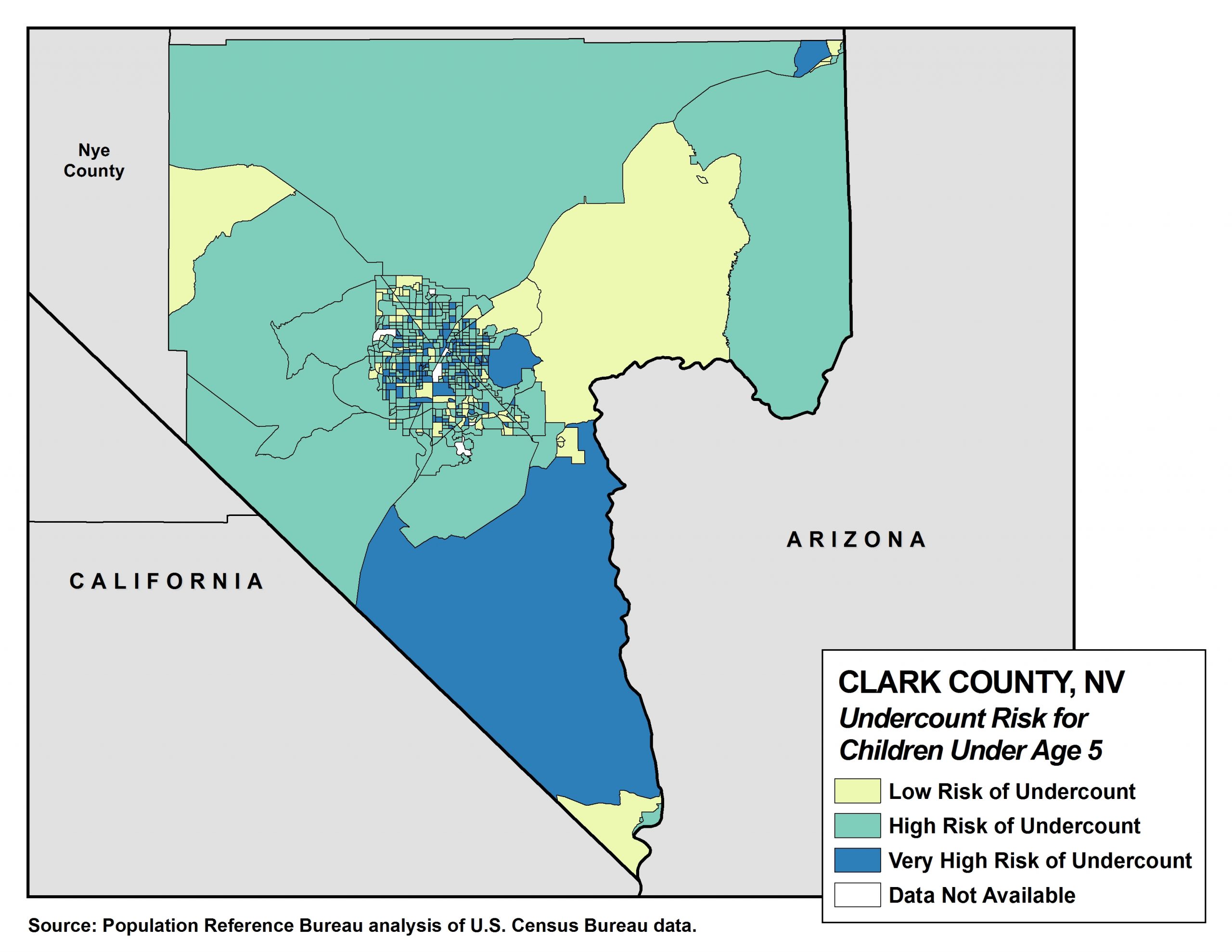 Map of Clark County, NV includes Las Vegas