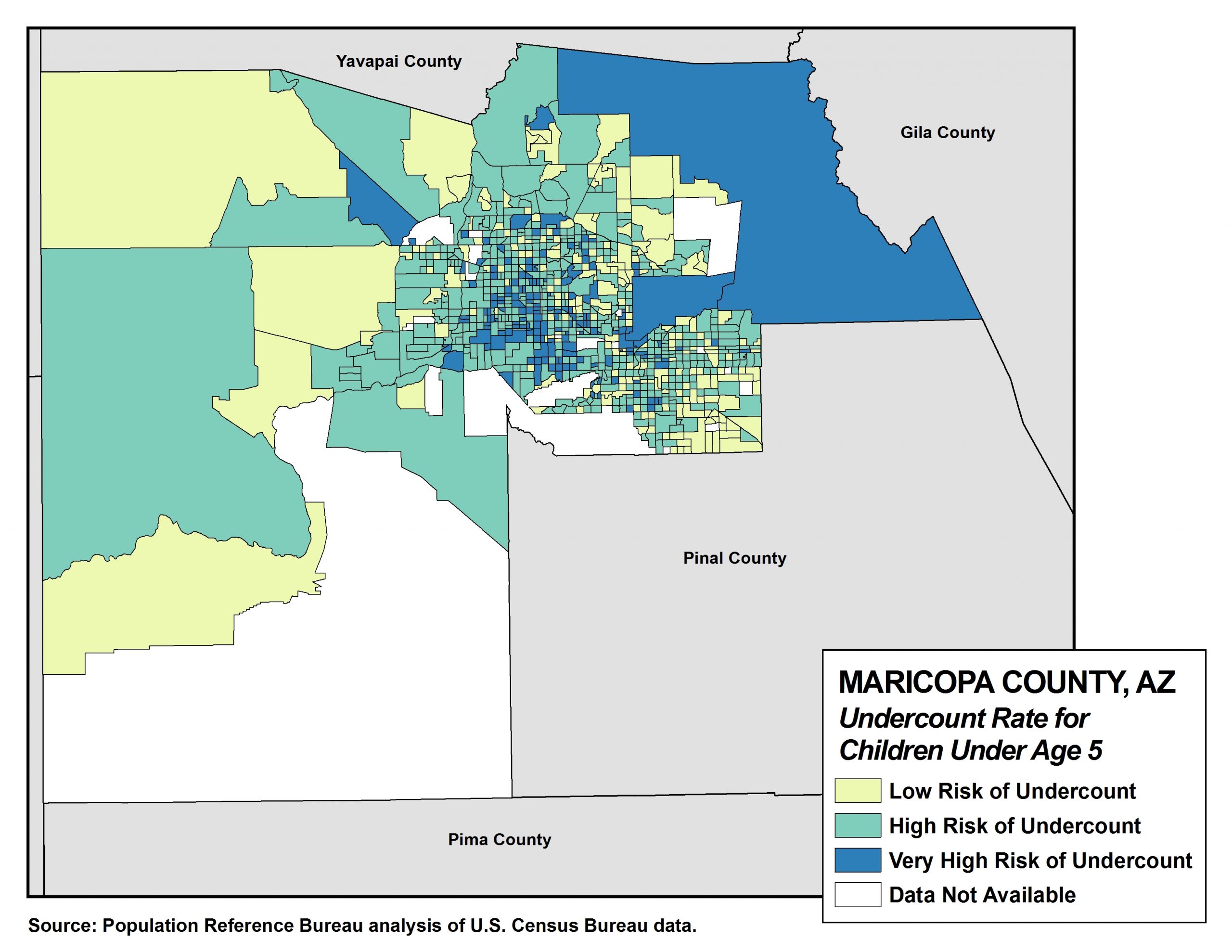 Map of Maricopa County, AZ, includes Phoenix
