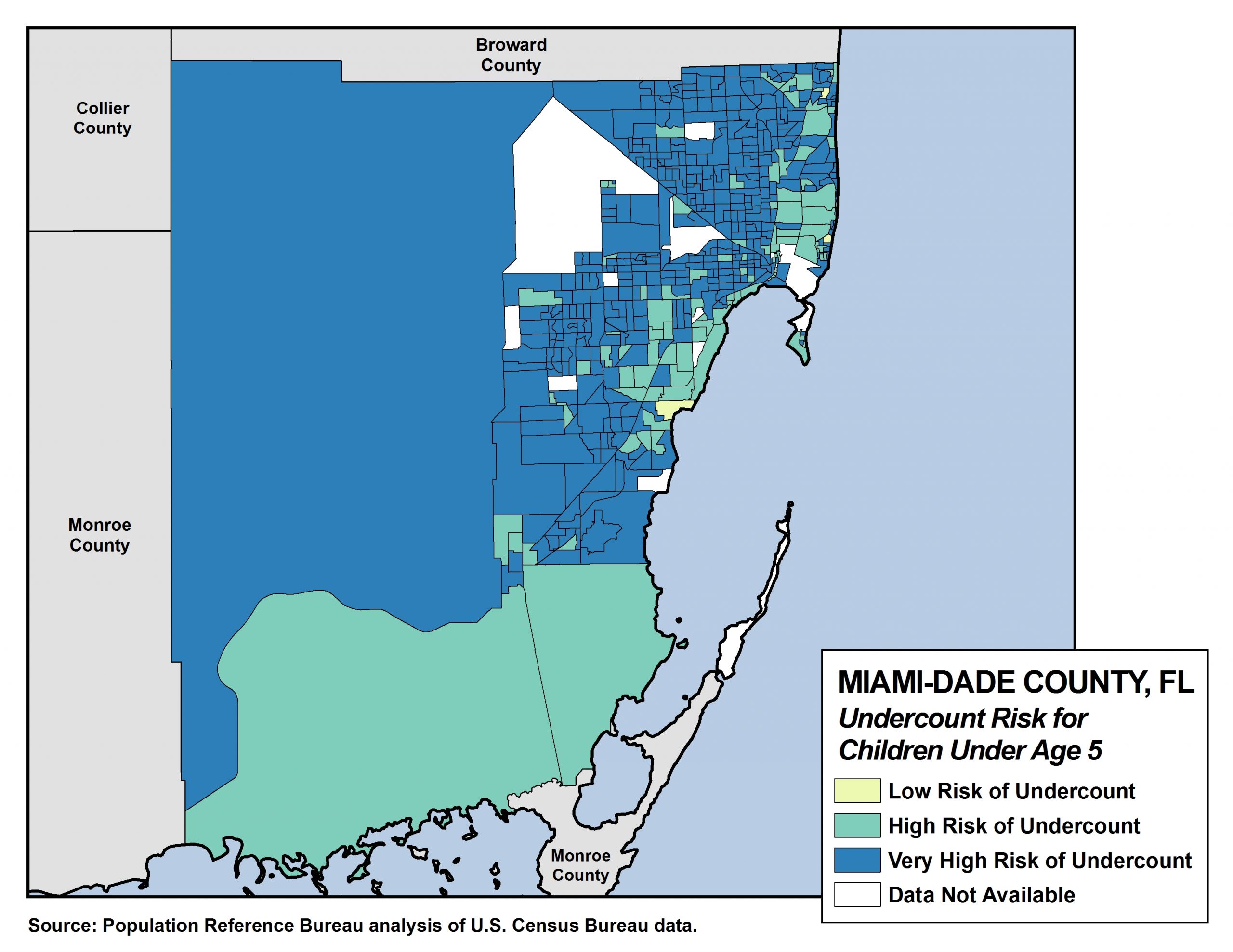 Map of Miami-Dade County Florida