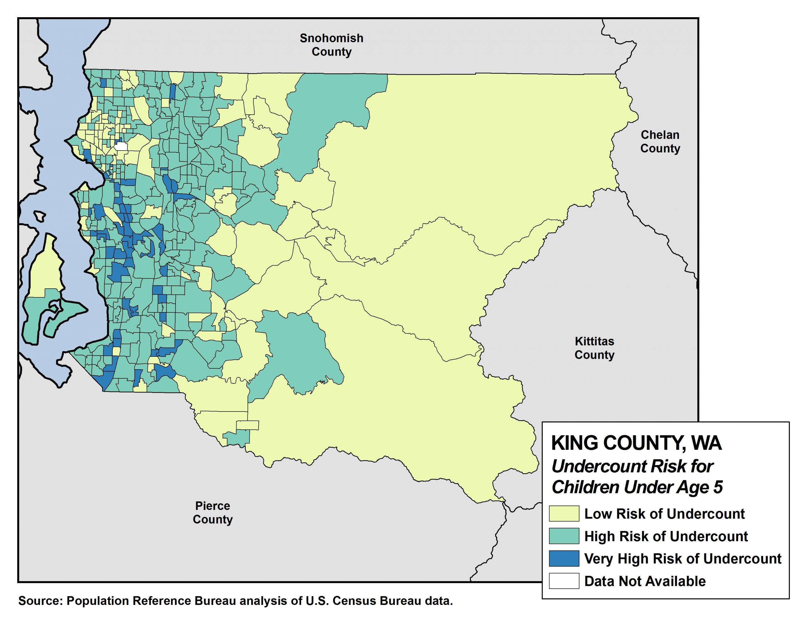 Map of King County, WA