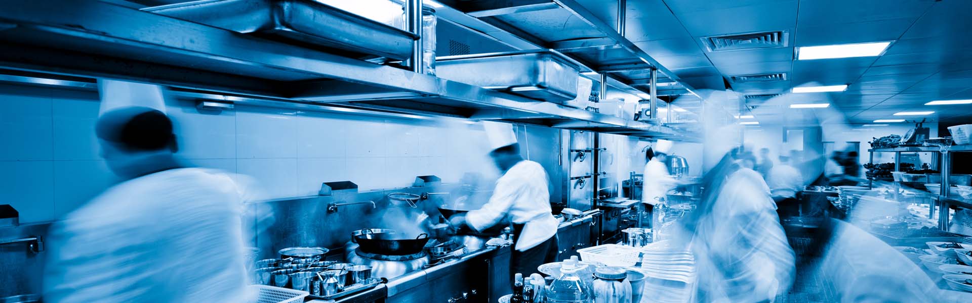 motion chefs  of a restaurant kitchen