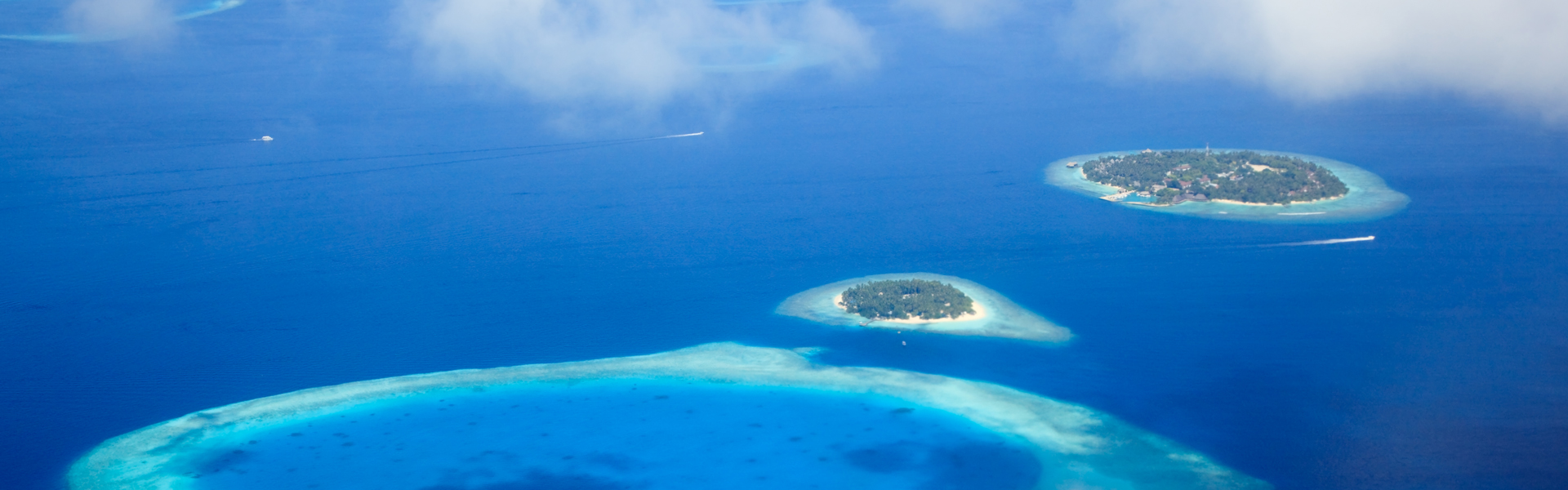 Islands and lagoon in the Maldives