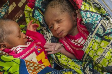 Newborn Twins in Nigerian Hospital