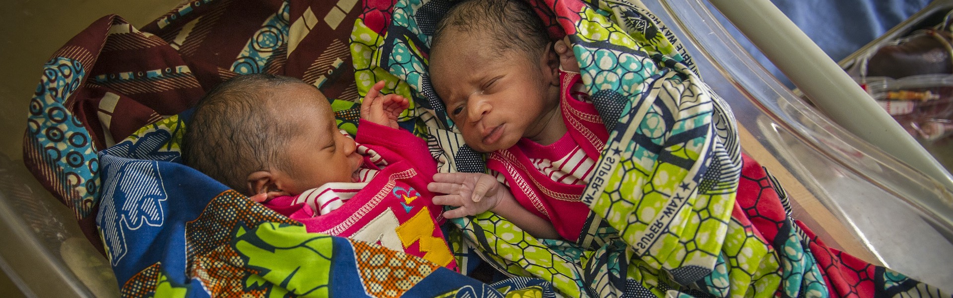 Newborn Twins in Nigerian Hospital