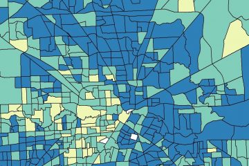 Abstract map of city grid