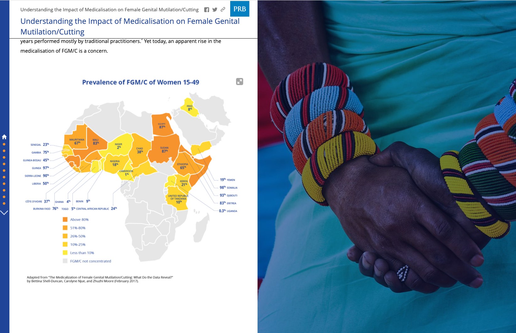 Woman with hands folded on site, Understanding the Impact of Medicalisation on Female Genital Mutilation/Cutting Understanding the Impact of Medicalisation on Female Genital Mutilation/Cutting