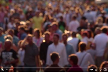 Backlit crowd