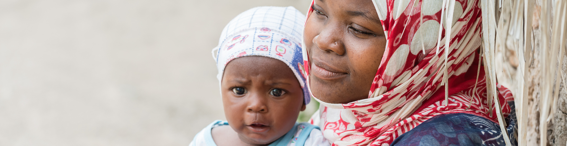 African woman and baby