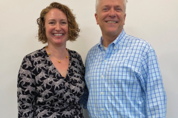 Traci L. Baird, President and CEO of EngenderHealth with PRB's CEO Jeffrey N. Jordan.